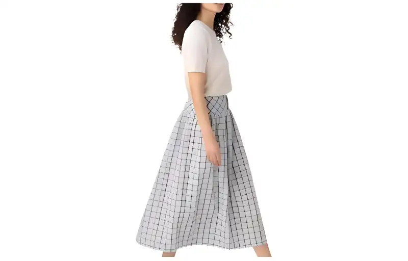 UNIQLO X INES DE LA FRESSANGE UNIQLO X Ines De La Fressange Casual Long Skirts Women's Asphalt Gray Moderate Mid Length A Line Skirt