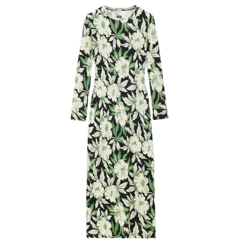 LOEWE Floral Printed Crewneck Dress