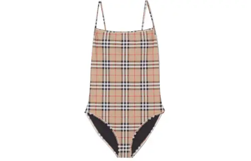 Burberry Women's Vintage Check One-piece Swimsuit Archive Beige