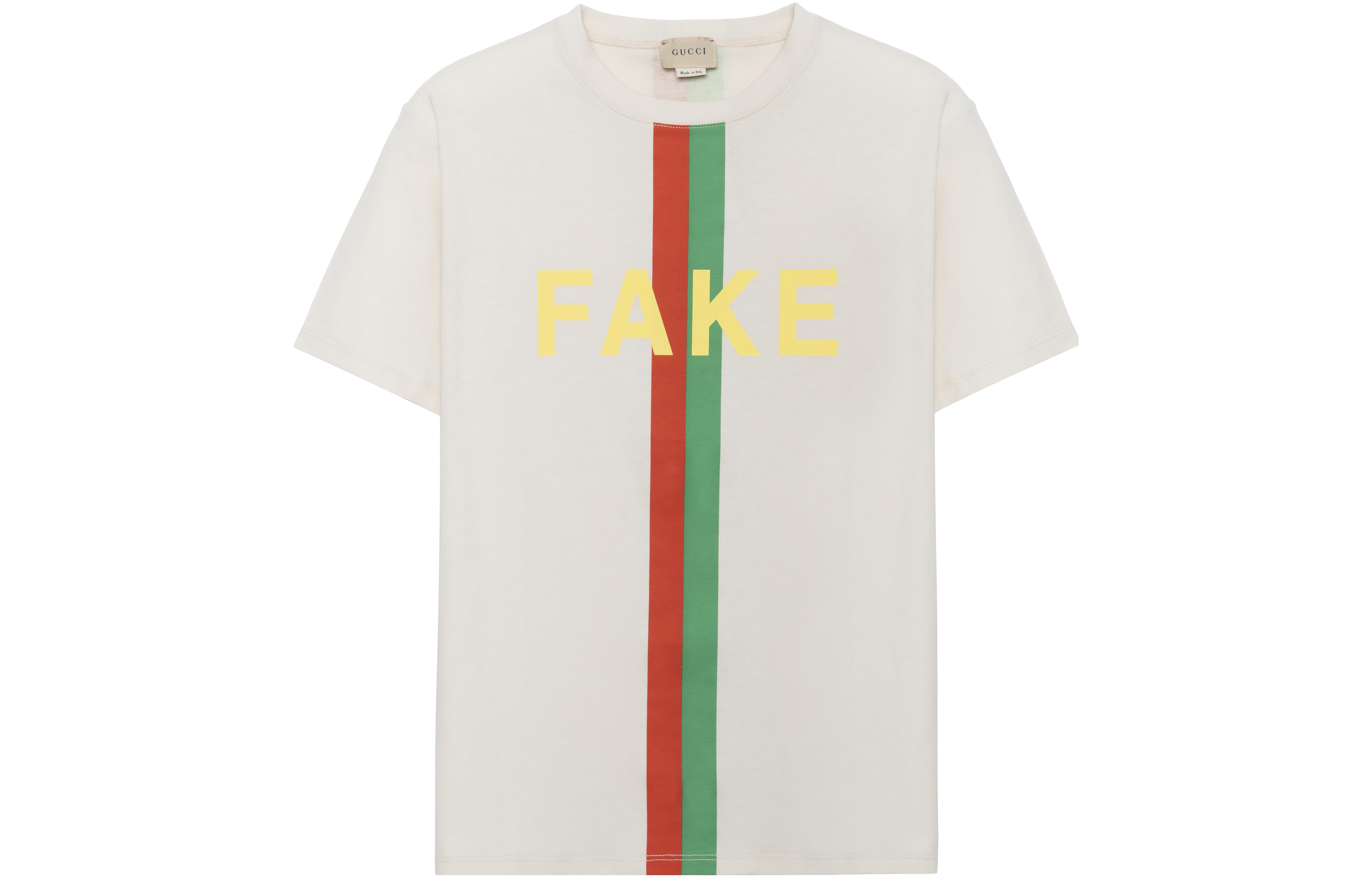 Мужская футболка Gucci в полоску (молочная)