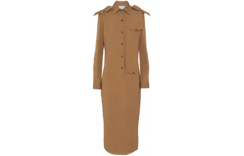 Prada triangle-logo cotton shirtdress