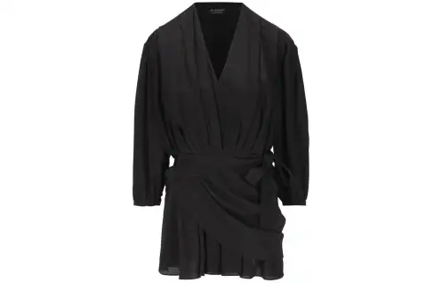 Balenciaga Tie Detailed Draped Dress