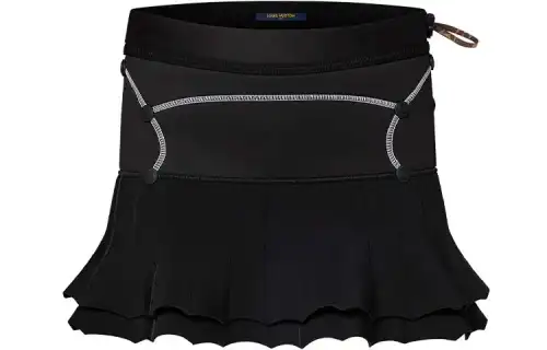 LOUIS VUITTON Fin Flounce Scuba Mini Skirt