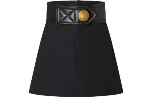 LOUIS VUITTON Oversized Belt A-Line Mini Skirt