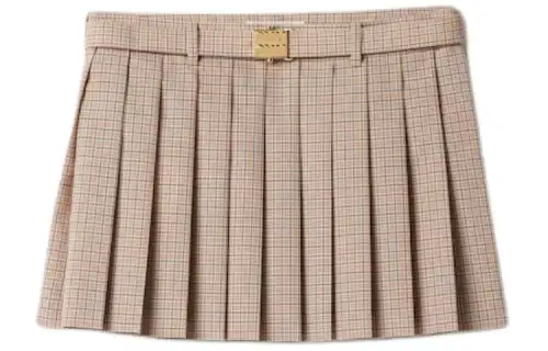 MIU MIU Casual Short Skirts Women's Limestone