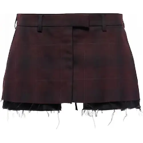 MIU MIU Casual Short Skirts Women's Red Moderate Short