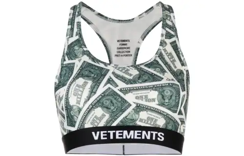 Vetements All-Over Million Dollar Printed Sports Bra