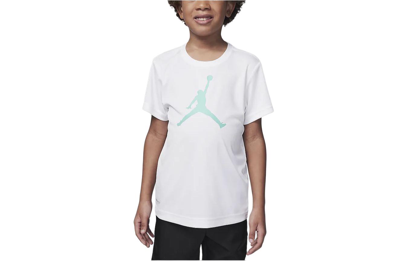 Детская футболка Jordan Jordan Dri-FIT logoT (белый)