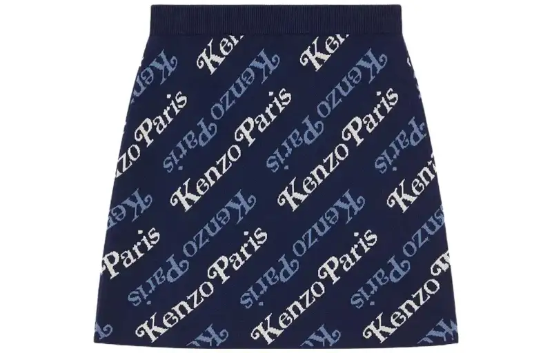 KENZO All Over Logo Detailed Knitted Mini Skirt