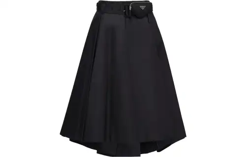 PRADA Casual Long Skirts Women's Black Moderate Mid Length A Line Skirt