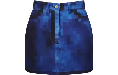 LOEWE Pixel Denim Dress Women's Mosaic, Blue