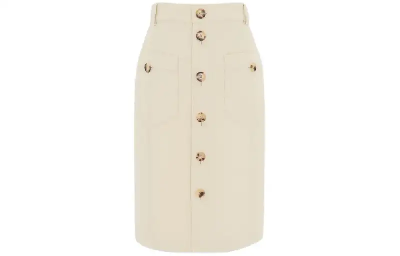 SAINT LAURENT Saharienne Midi Skirt