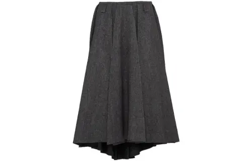 PRADA FW22 Casual Long Skirt Women's Slate Gray