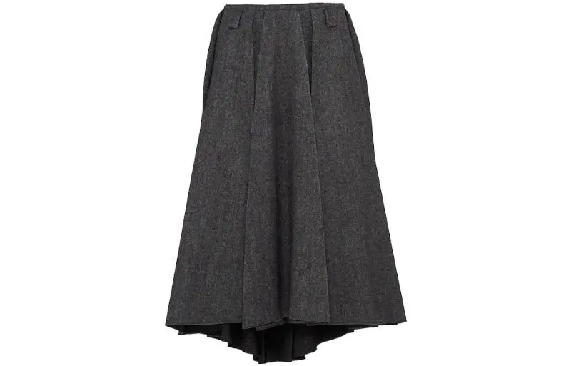 PRADA FW22 Casual Long Skirt Women's Slate Gray