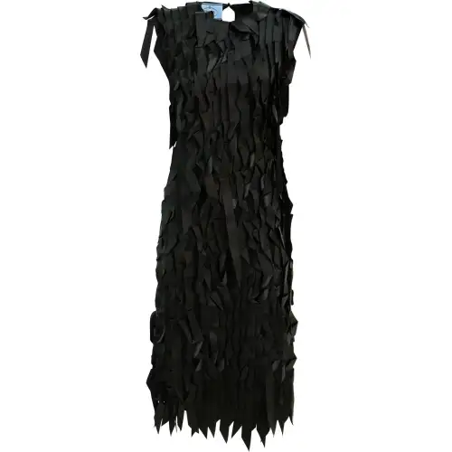 Prada Fringed Detailed Sleeveless Mini Dress