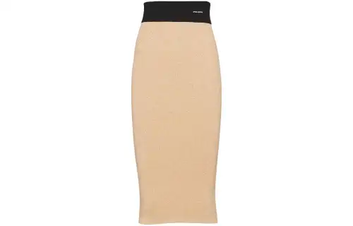 PRADA Casual Long Skirts Women's Gold Mid Length Other