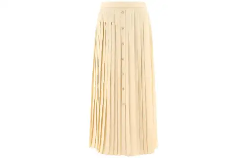 PRADA Logo Jacquard Pleated Skirt