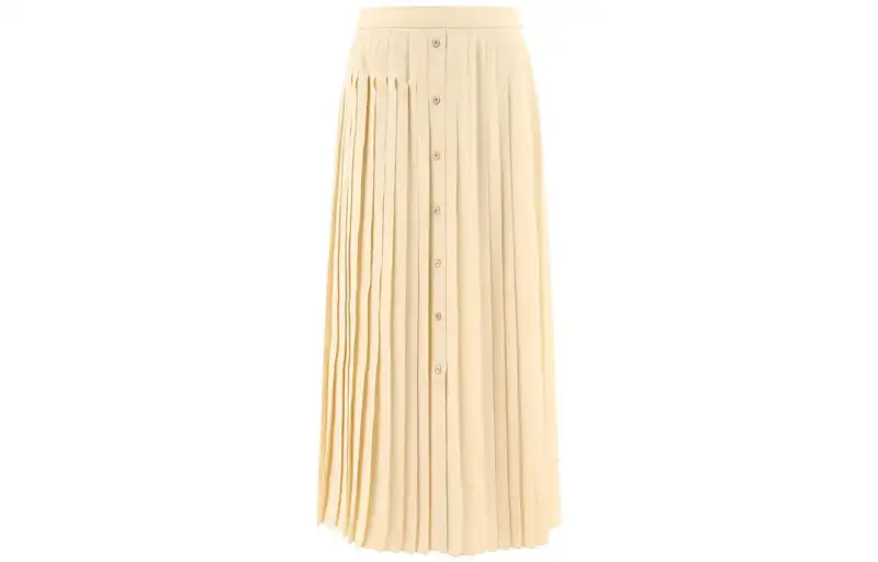 PRADA Logo Jacquard Pleated Skirt