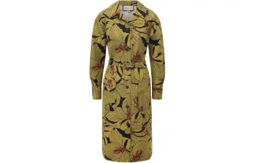GUCCI Long Sleeved Dress Women's Yellow