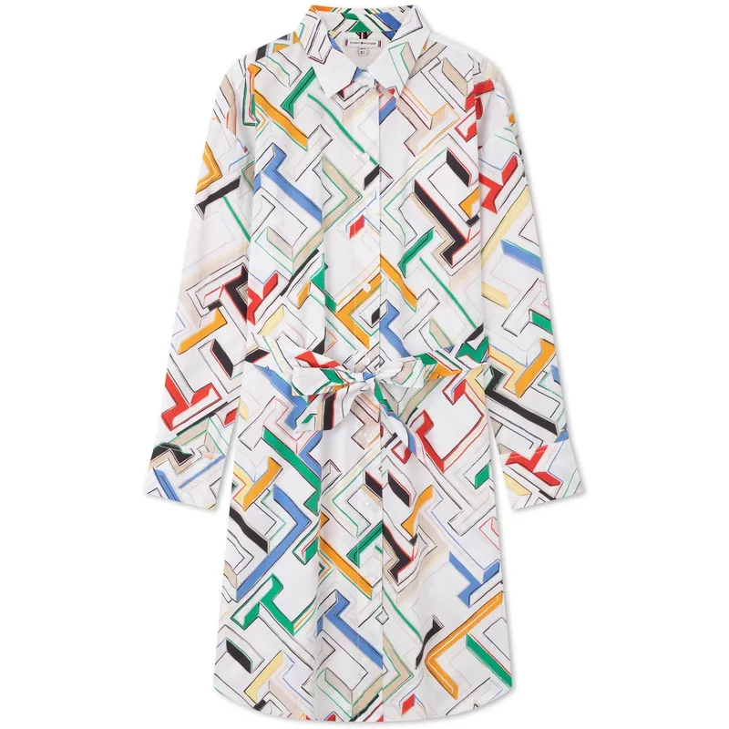 Tommy Hilfiger monogram-print shirt dress