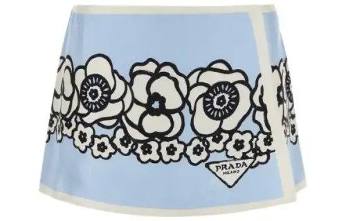 PRADA Casual Short Skirts Women's Blue Moderate Short A Line Skirt