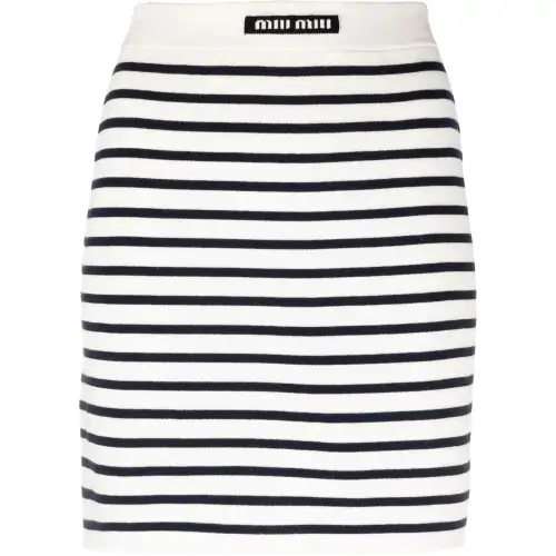 MIU MIU SS23 Casual Short Skirts Women's White