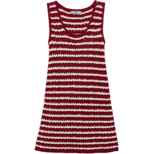 PRADA SS25 Sleeveless Dress Women's Fuchsia