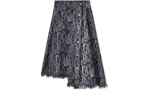 LOEWE Casual Long Skirts Women's Black Moderate Long A Line Skirt
