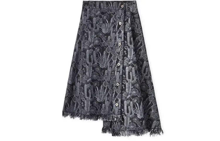 LOEWE Casual Long Skirts Women's Black Moderate Long A Line Skirt