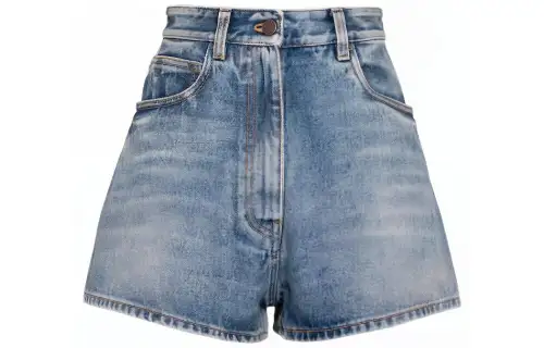 PRADA Triangle logo Denim Shorts