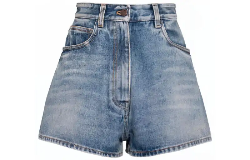 PRADA Triangle logo Denim Shorts