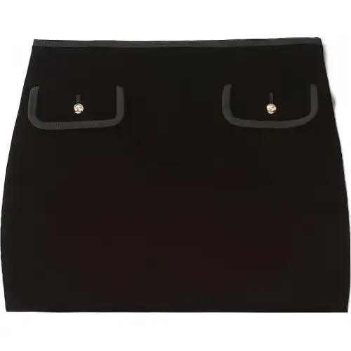 MIU MIU Casual Short Skirts Women's Black Moderate Short Bodycon Skirt