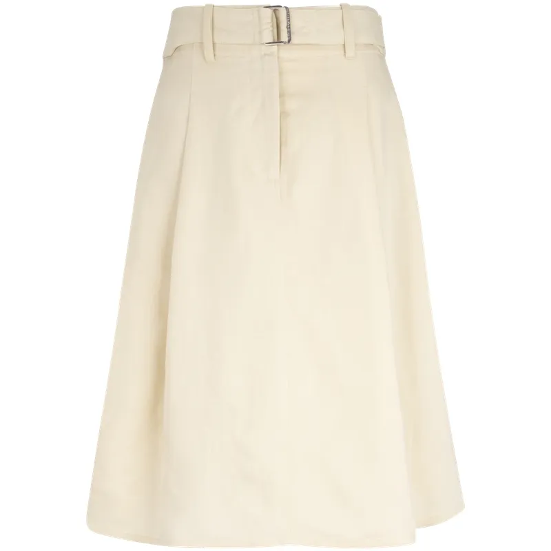 CALVIN KLEIN Casual Long Skirt Women's Soybean Juice Yellow