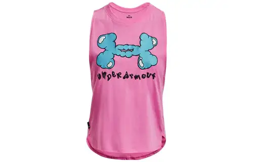 Under Armour Sleeveless Sports Shirts Women's Pink Other