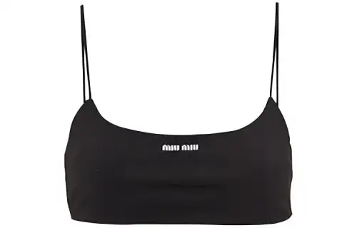 MIU MIU Logo patch Crop Top