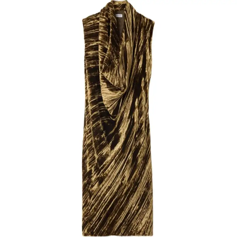 Burberry velvet midi dress