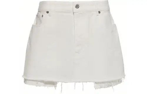 Miu Miu frayed-hem denim mini skirt