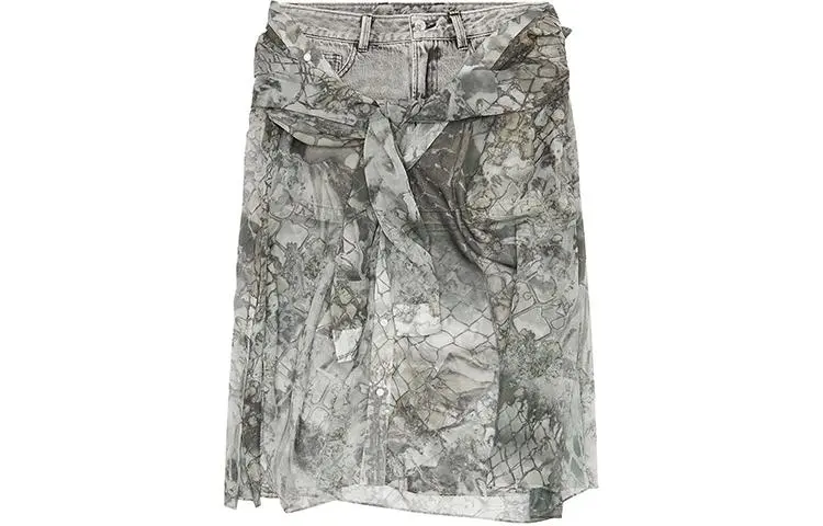 DIESEL Denim Short Skirts Women's Gray