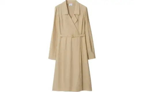 Burberry SS24 Long Sleeved Dress Women's Almond Beige