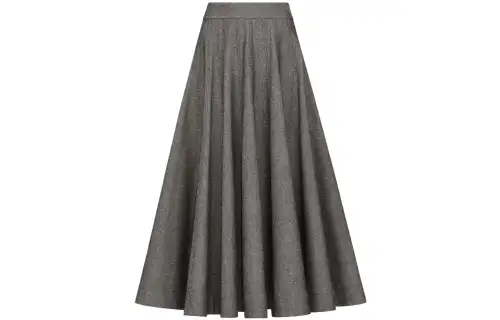 DIOR Casual Long Skirt Women's Gray