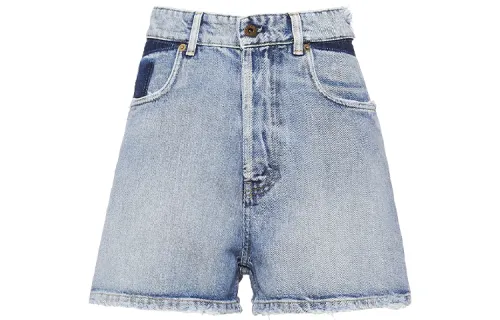 MIU MIU SS21 Denim Shorts Women's Blue