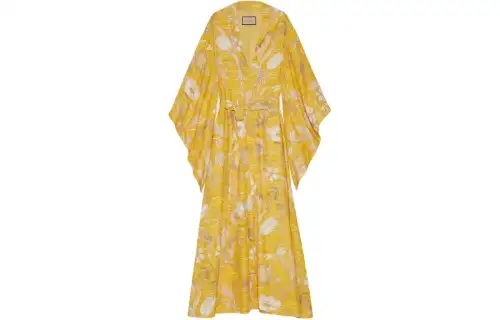 GUCCI Long Sleeved Dress Women's Yellow