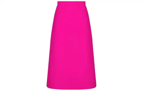 DIOR Casual Long Skirts Women's Pink Mid Length A Line Skirt