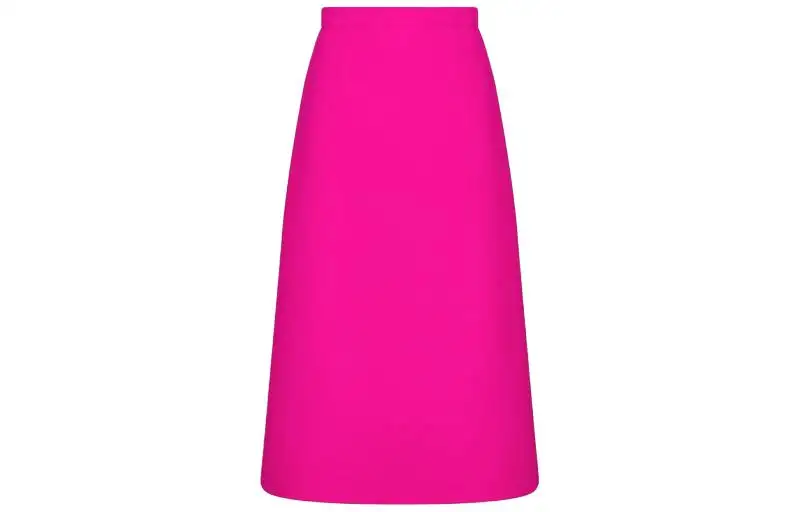 DIOR Casual Long Skirts Women's Pink Mid Length A Line Skirt