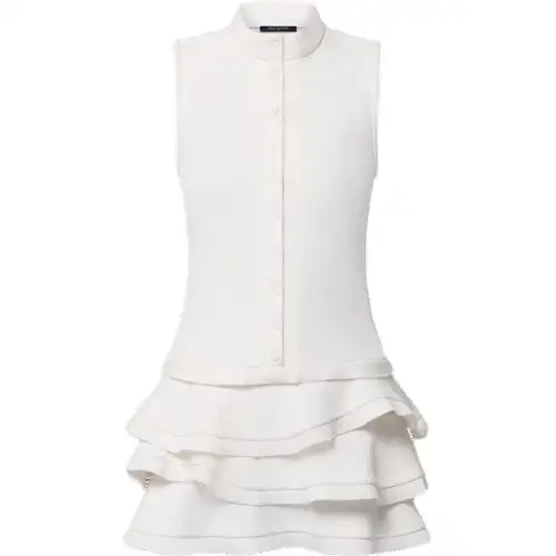 LOUIS VUITTON Low-Waist Ruffle Dress