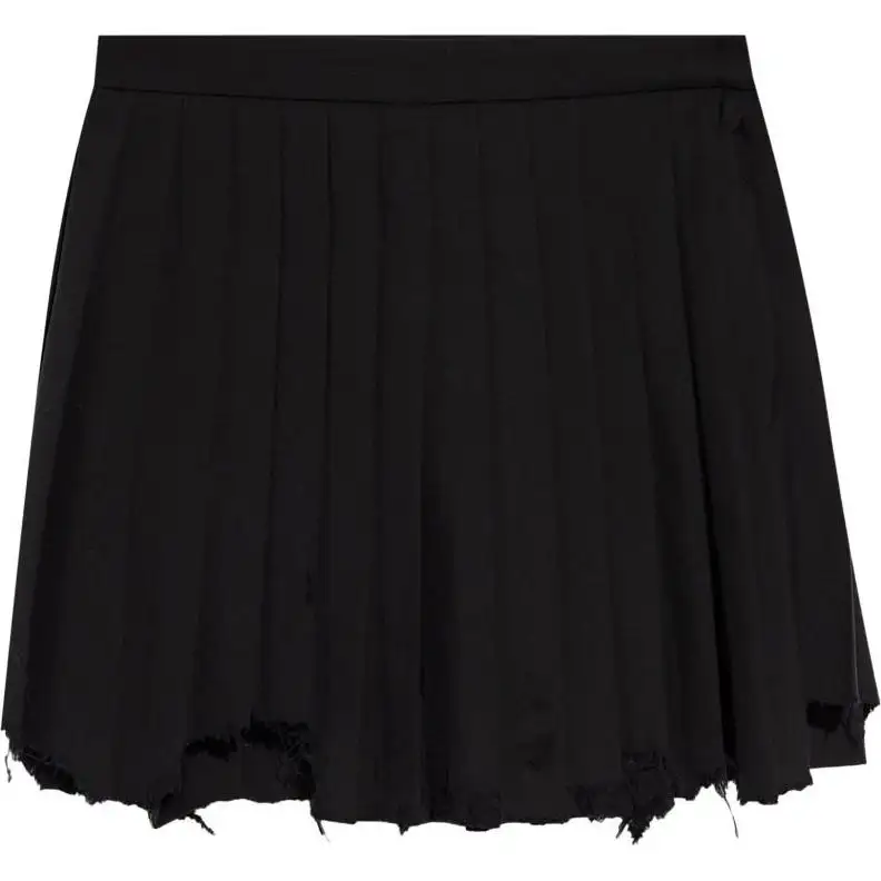 Balenciaga Distressed Pleated Mini Skirt