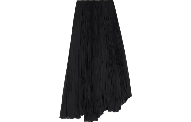 Balenciaga Pleated Midi Skirt