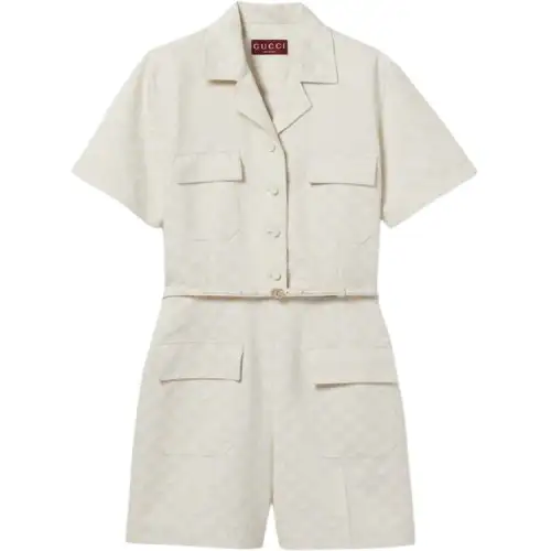 GUCCI Gg Cotton Gabardine Jumpsuit