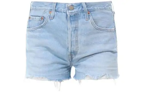 Levi's Frayed Hem Denim Shorts