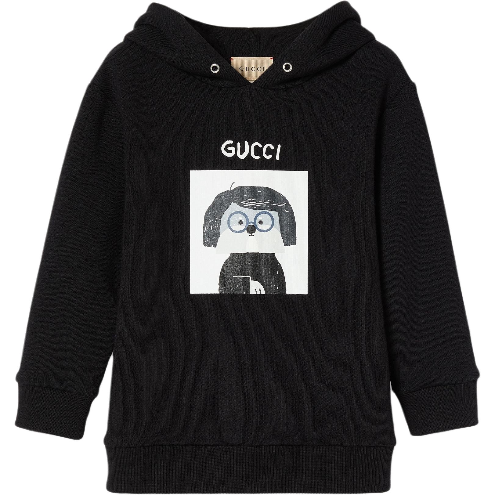 Мужское худи Gucci Animal Print (черное)